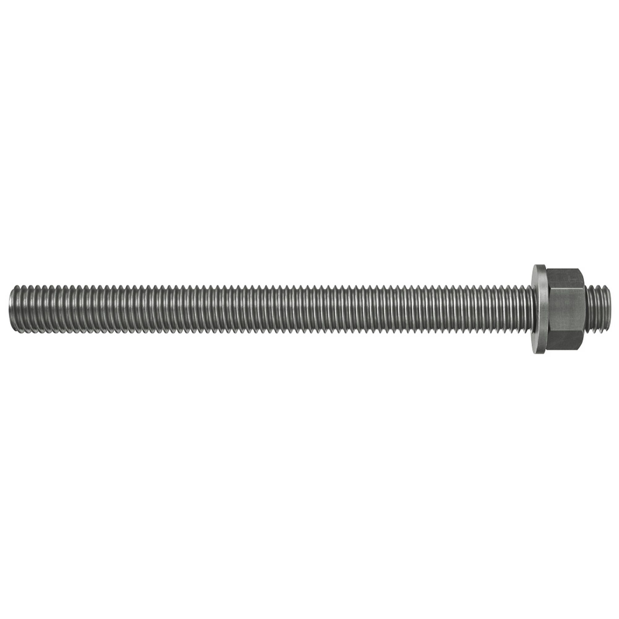 FIS A M 12x210 A4 Stahl Gewindestange mit Mutter