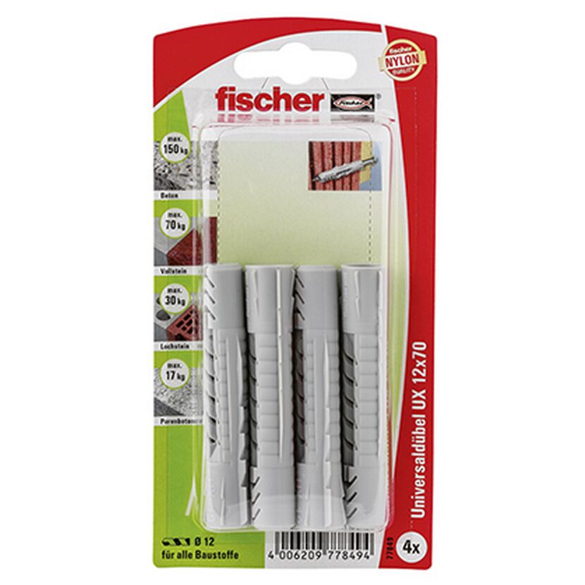 fischer Universaldübel UX 12 x 70 4 Stück