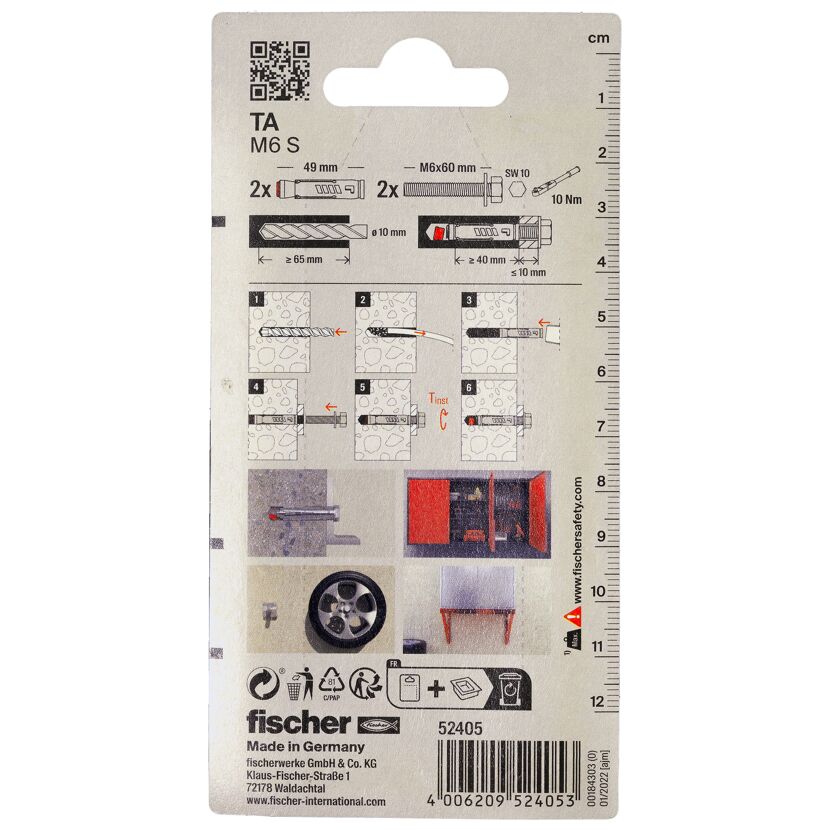 fischer Schwerlastanker TA M6 S / 10 2 Stück