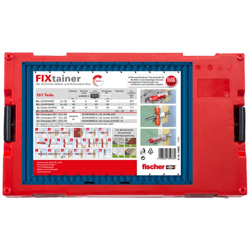 Fischer FIXtainer DUO-Line Dübel- und Schrauben-Box