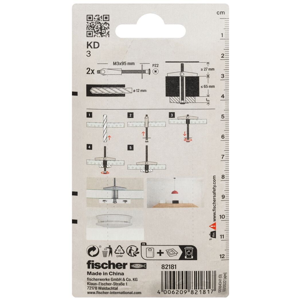 fischer Kippdübel KD 3 2 Stück