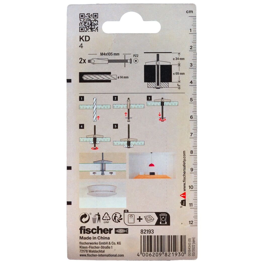 fischer Kippdübel KD 4 2 Stück