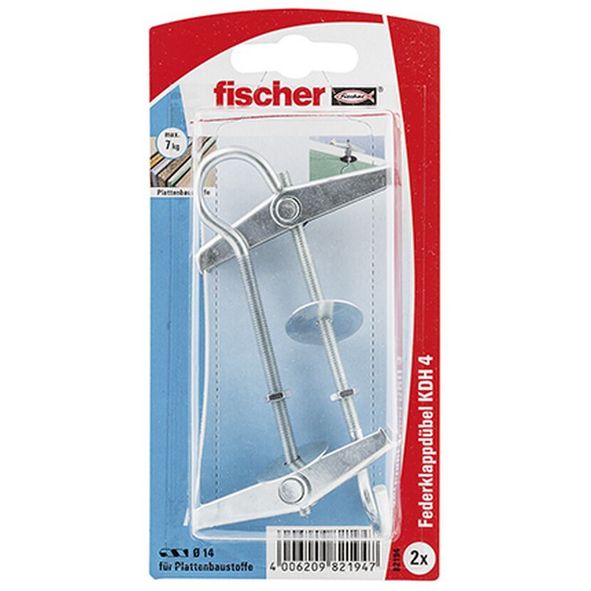 fischer Kippdübel KDH 4 mit Haken 2 Stück