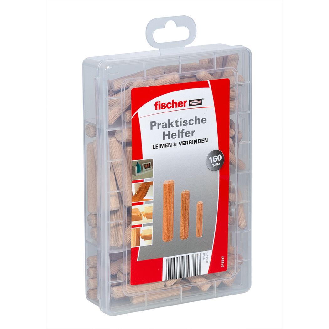Fischer Holzdübel 160 Teile in Kunststoffbox