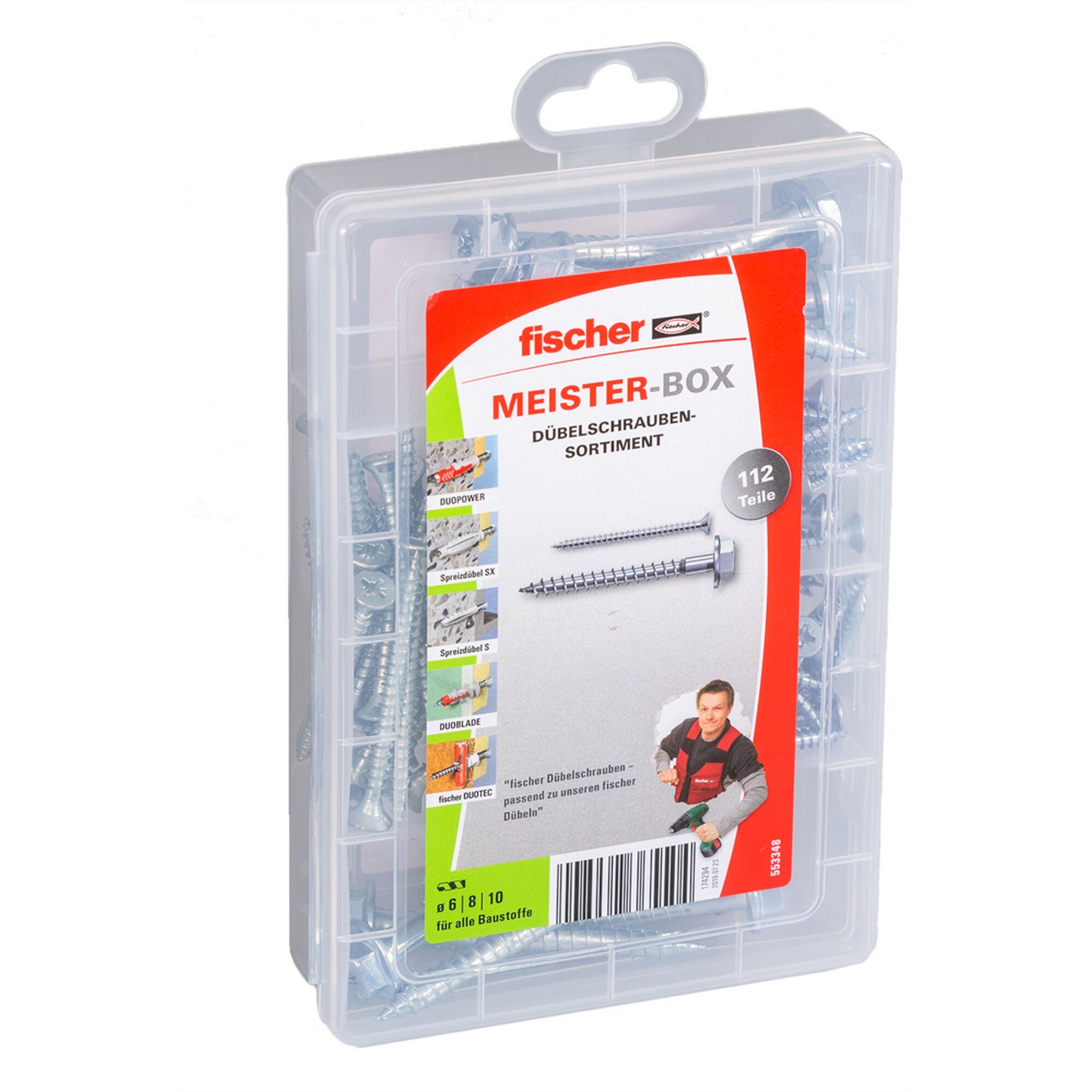 Fischer Dübelschrauben Sortiment, 112 Teile