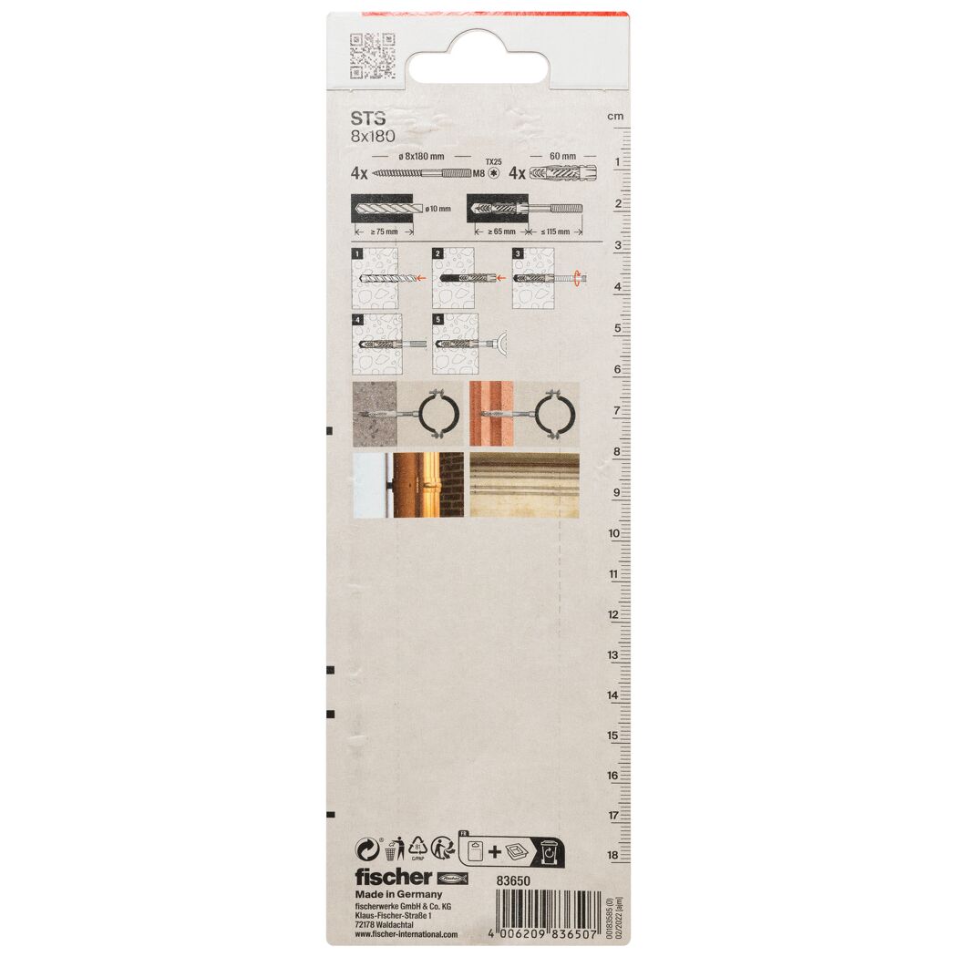 Rückseite der Verpackung mit Produktinformationen und Anleitung.