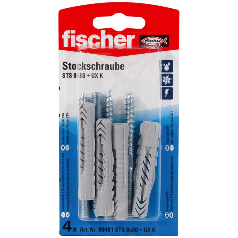 Fischer Stockschrauben STS 8x80 + UX K