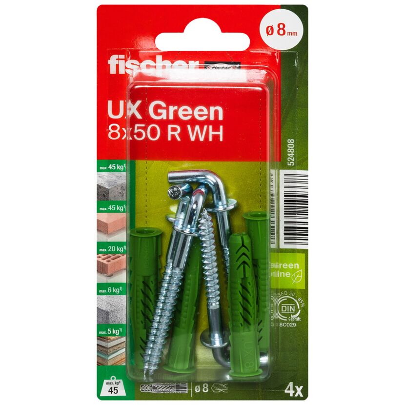Fischer UX Green 8x50 R WH Dübel
