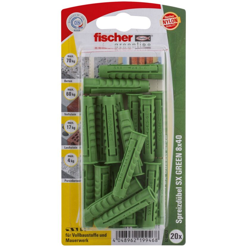 Fischer SX Green 8x40 Dübel