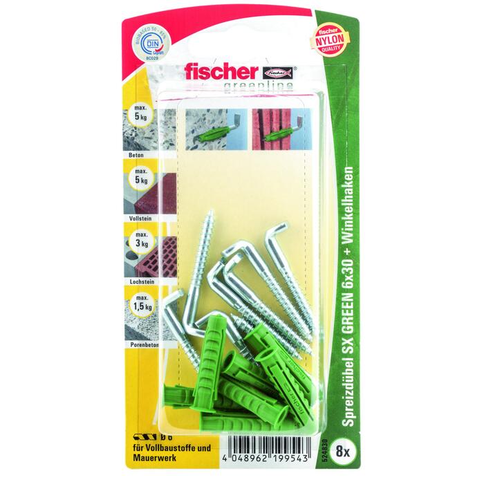 Fischer Propack SX Plus 6 S – 400 Chevilles Nylon 6x30 Mm + 400 Vis – Fixation Universelle