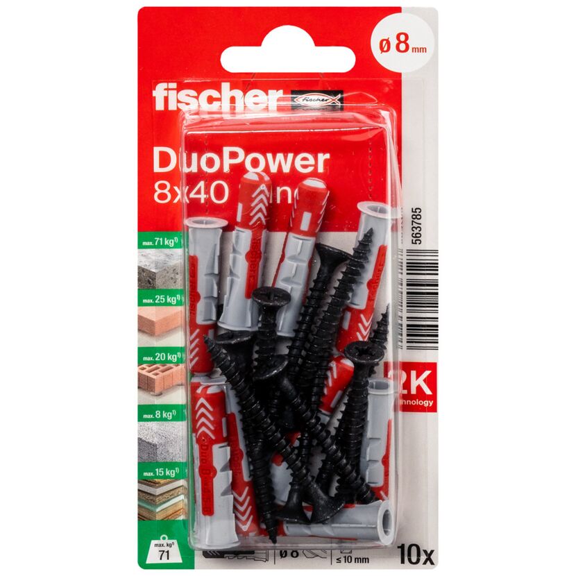 Fischer DuoPower 8x40 Dübel