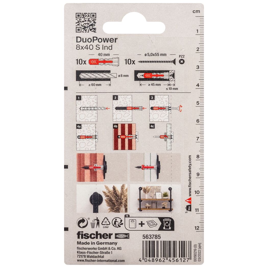 Fischer DuoPower 8x40 S Ind Verpackung