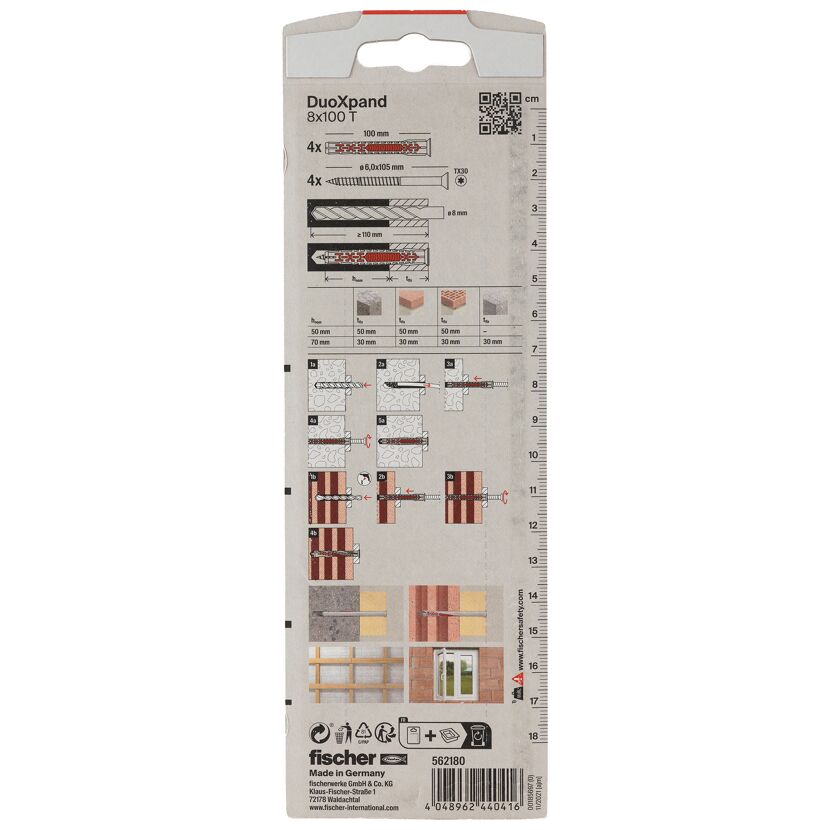 Fischer DuoXpand 8x100 T Dübel Verpackung