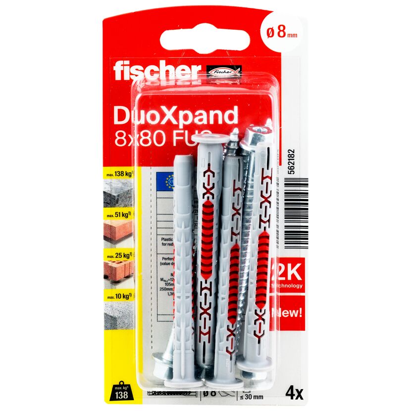 Fischer DuoXpand 8x80 FUS 4 Stück