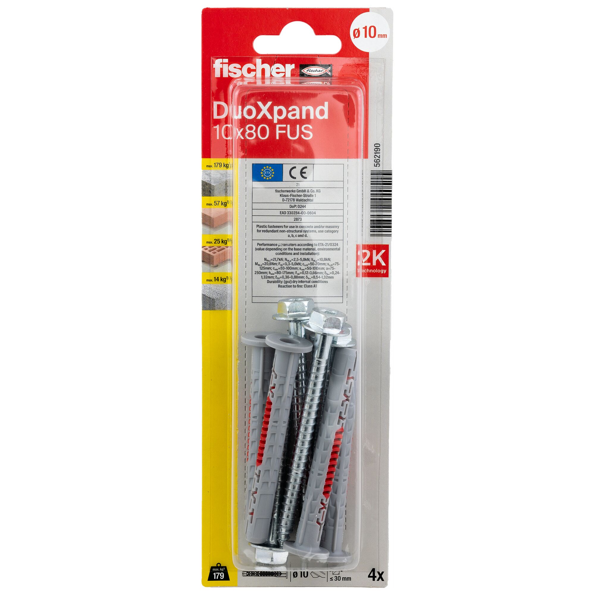 Fischer DuoXpand 10x80 FUS Dübel