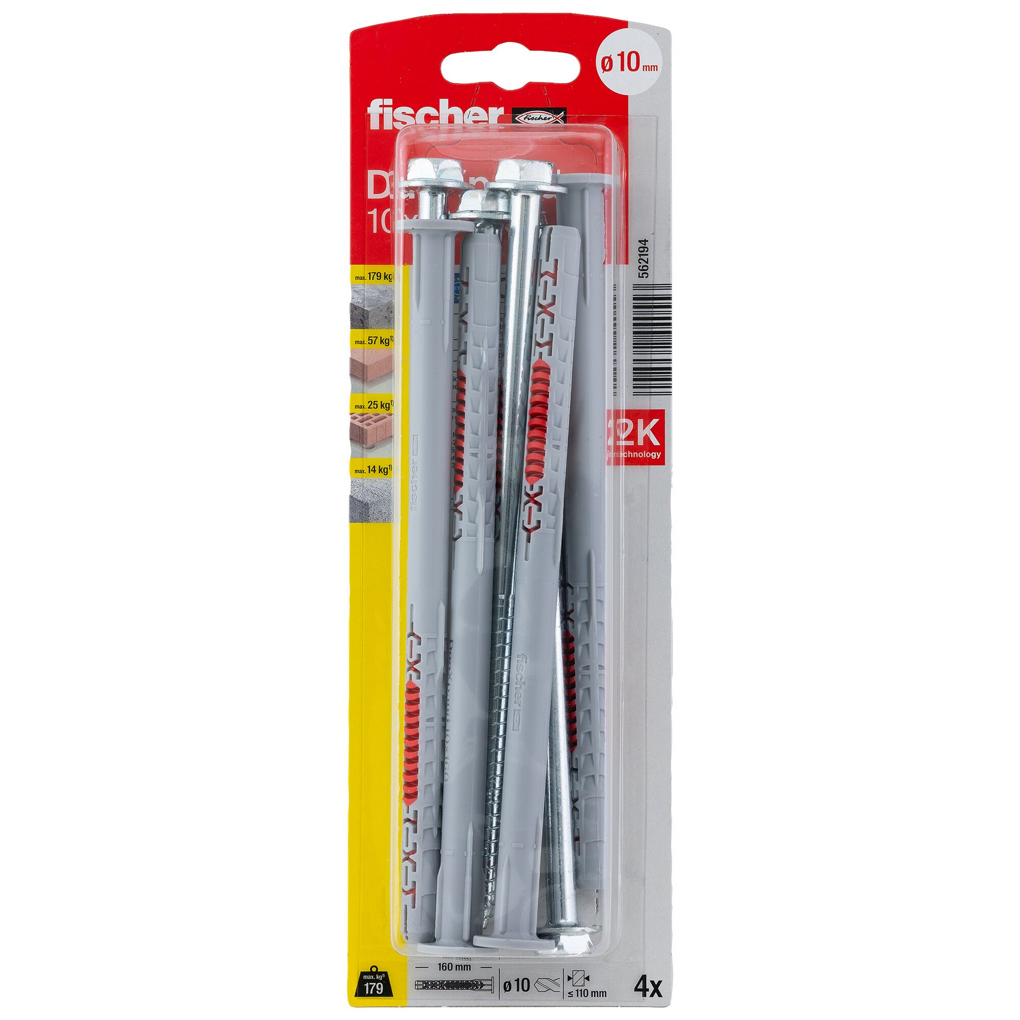 Fischer Langschaftdübel DuoXpand 10x160 mm, 4 Stück