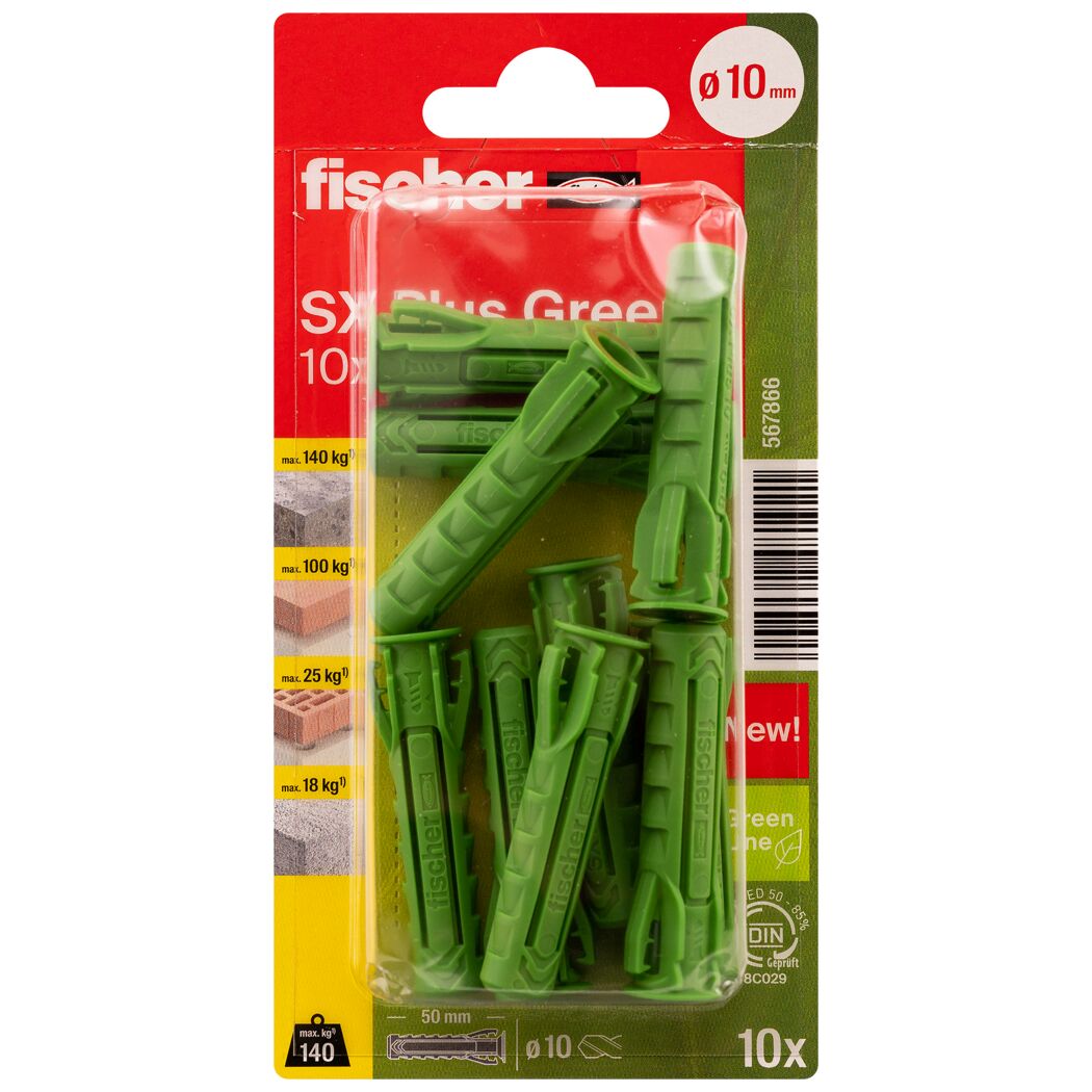 Grüne Fischer SX Plus Green Dübel