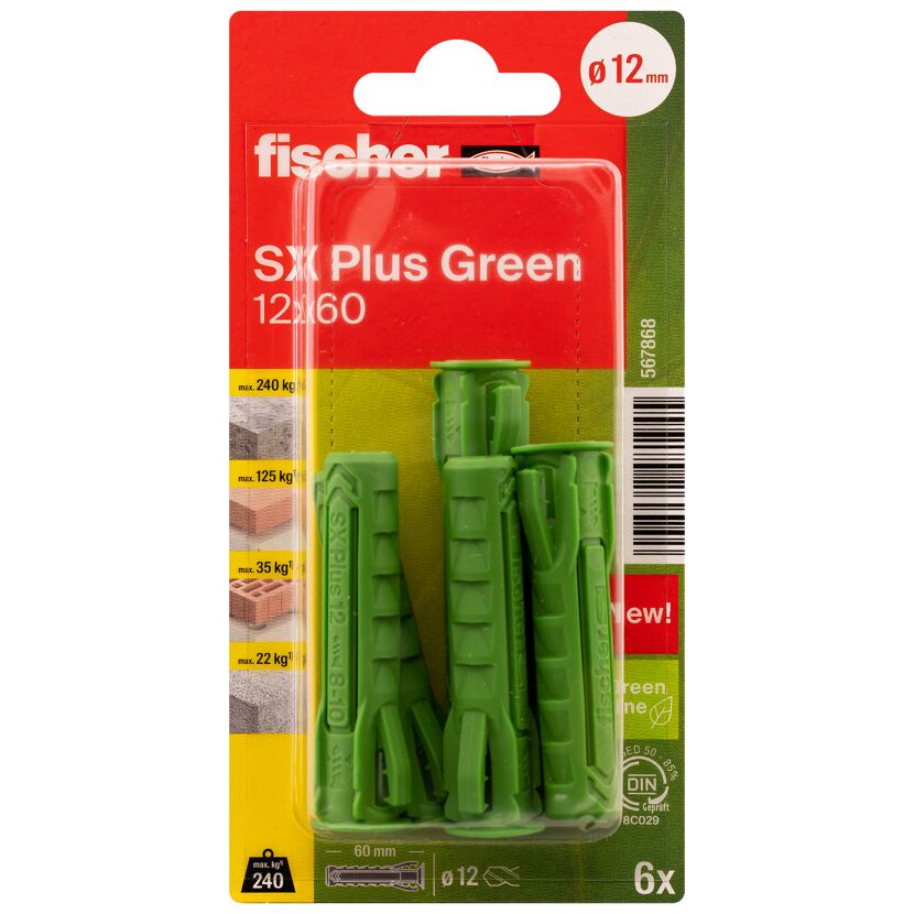 Grüne Fischer SX Plus Green Dübel