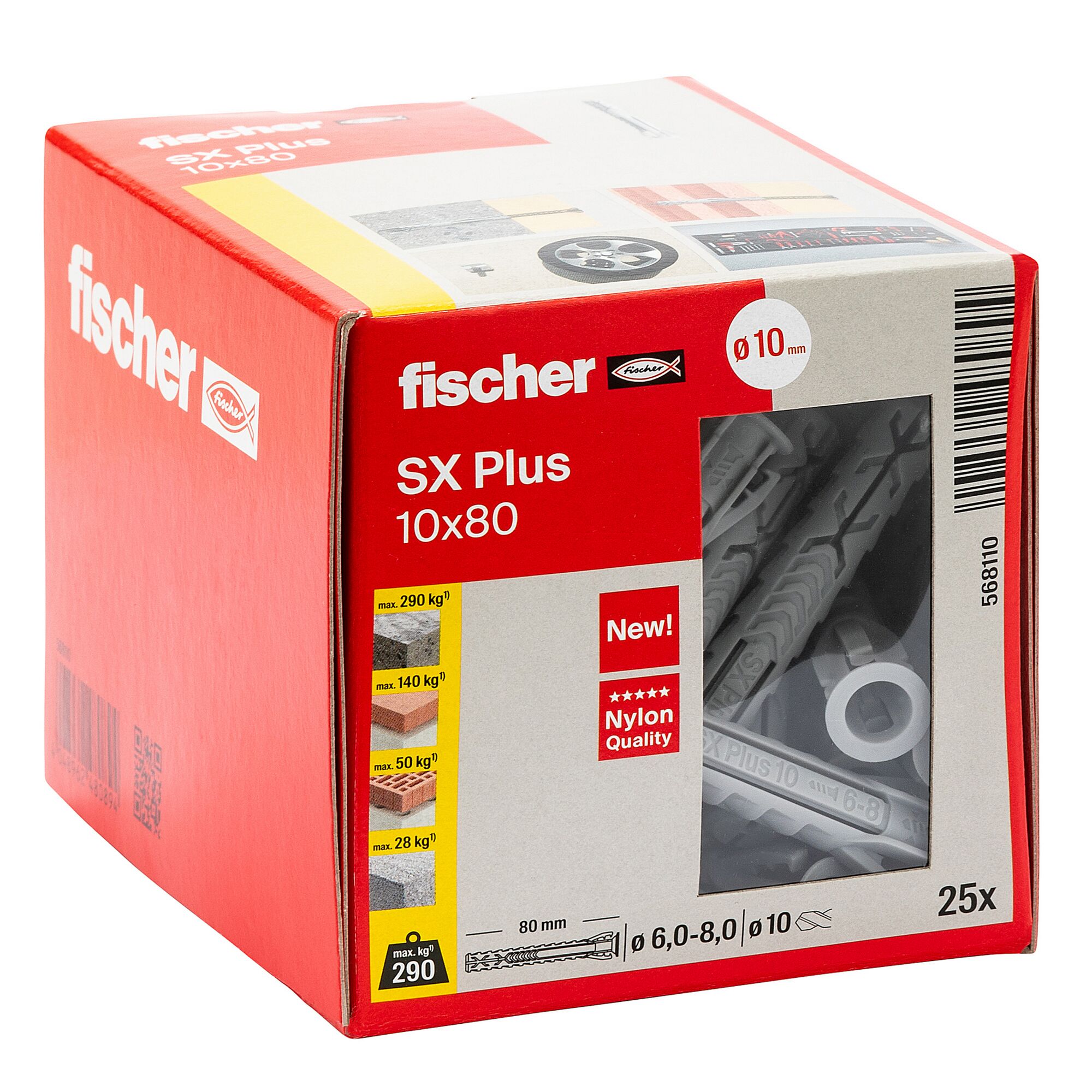 Fischer SX Plus 10x80 Dübel in Verpackung