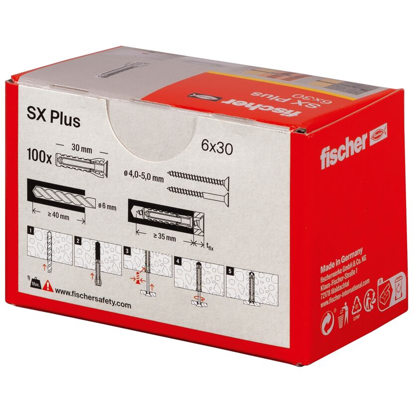 Fischer Dübel SX Plus 6x30 100 Stück