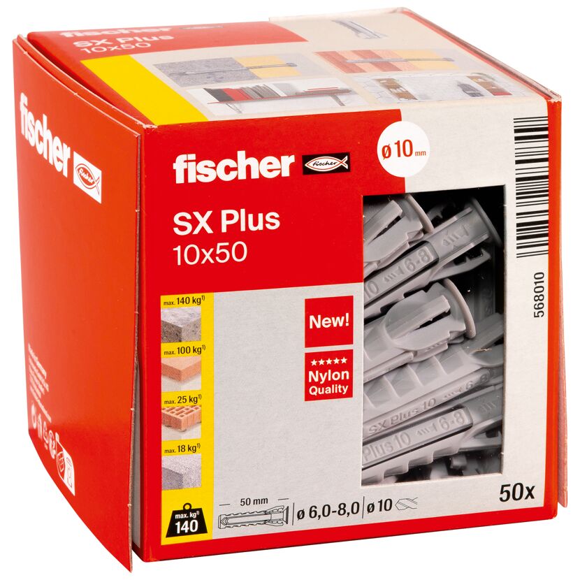 Fischer SX Plus 10x50 Dübel im Karton
