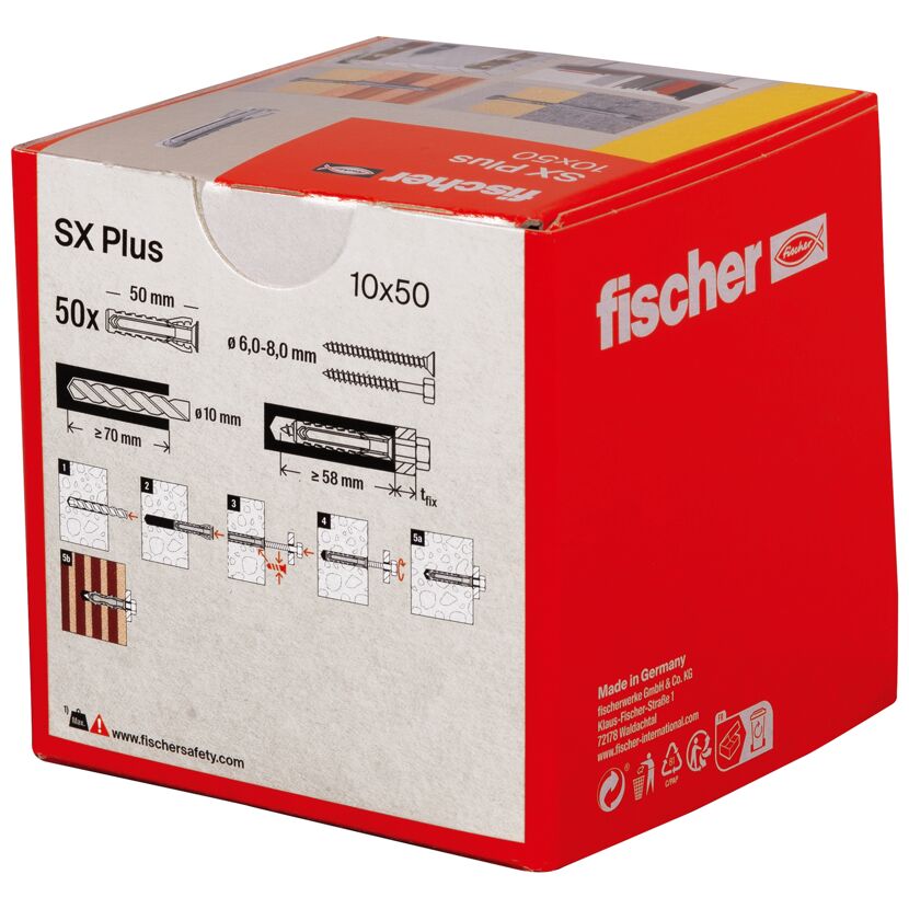 Fischer SX Plus Dübel 10x50mm in Verpackung