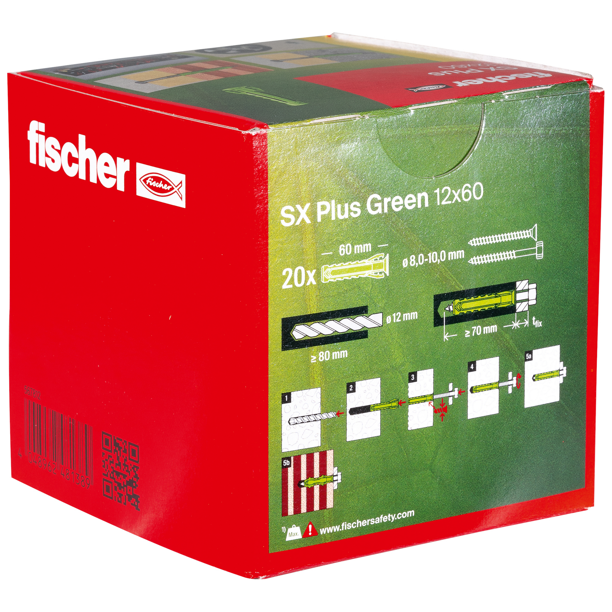 Spreizdübel-Set 'SX Plus Green' Ø 12 x 60 mm, 45-teilig + product picture