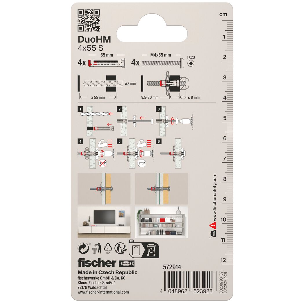 Fischer DuoHM Dübel und Schrauben