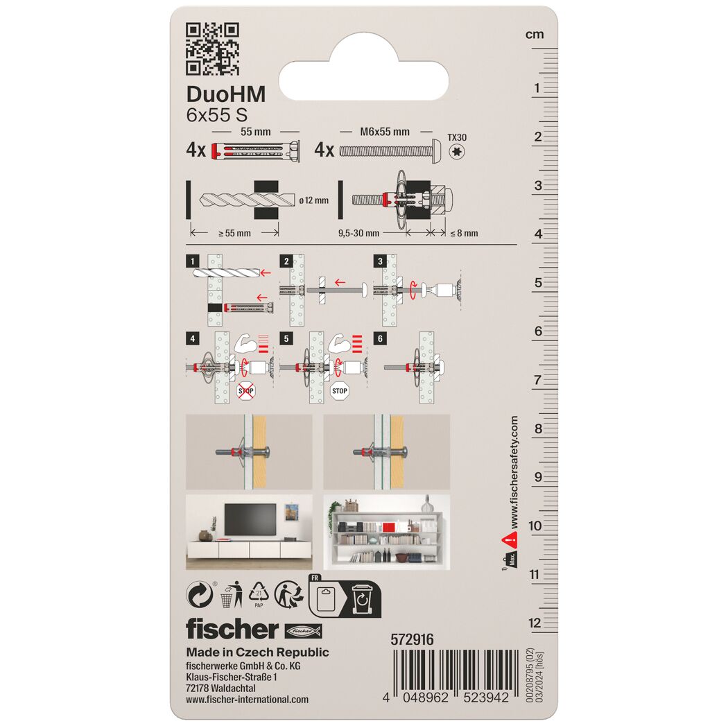Fischer DuoHM 6x55 S mit Bohrer