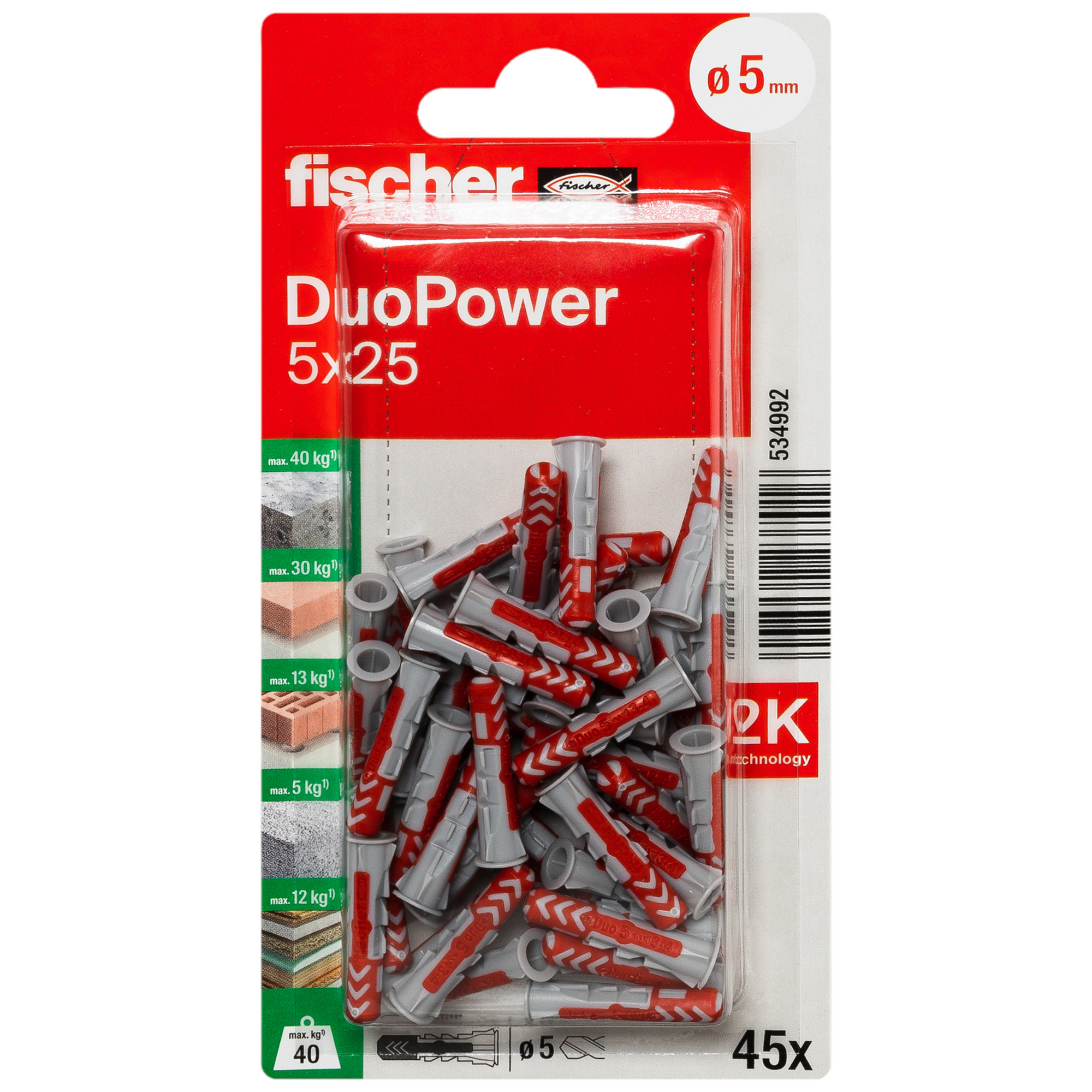 DuoPower Ø 5 x 2,5 mm 45 Stück