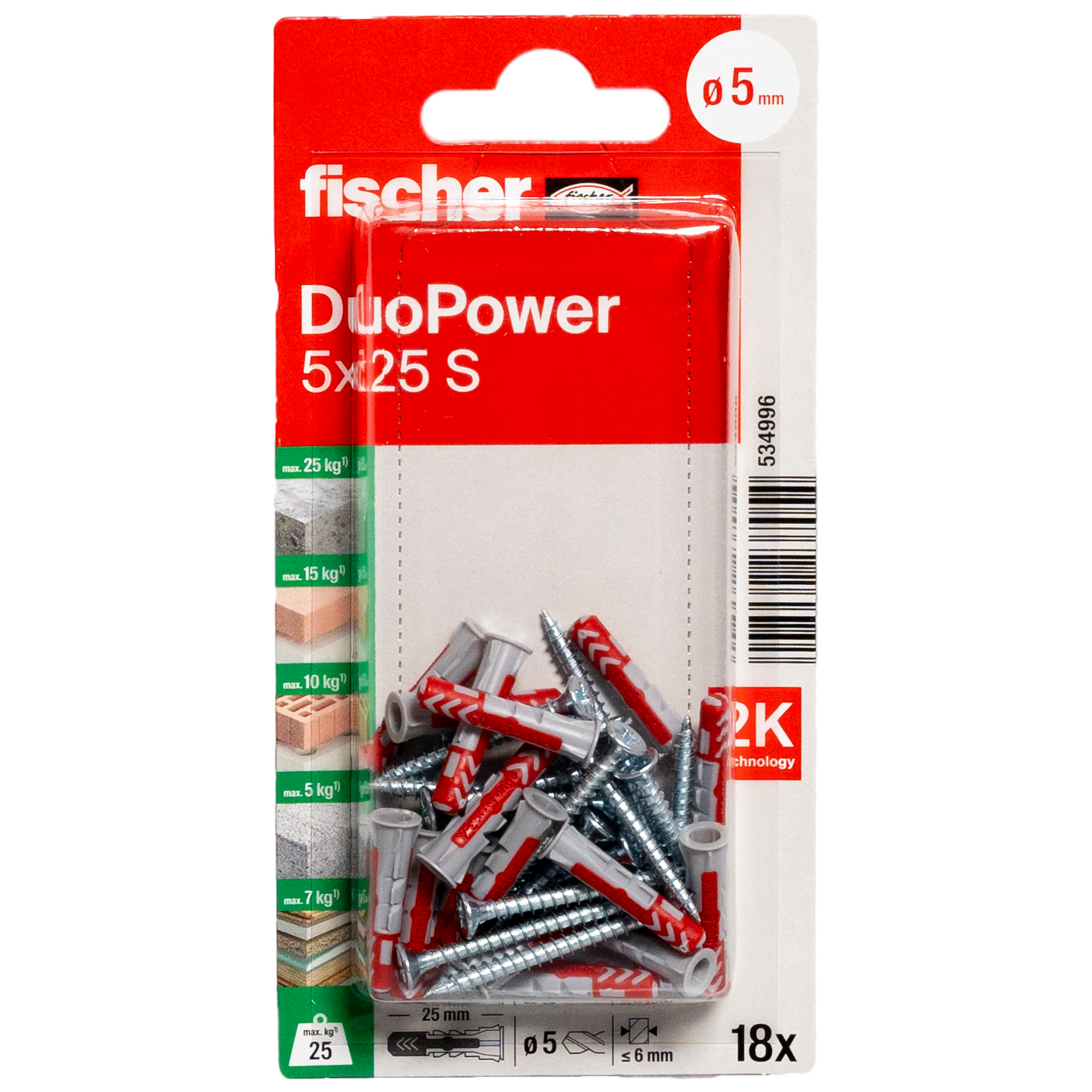 DuoPower 'S' Ø 5 x 2,5 mm 18 Stück