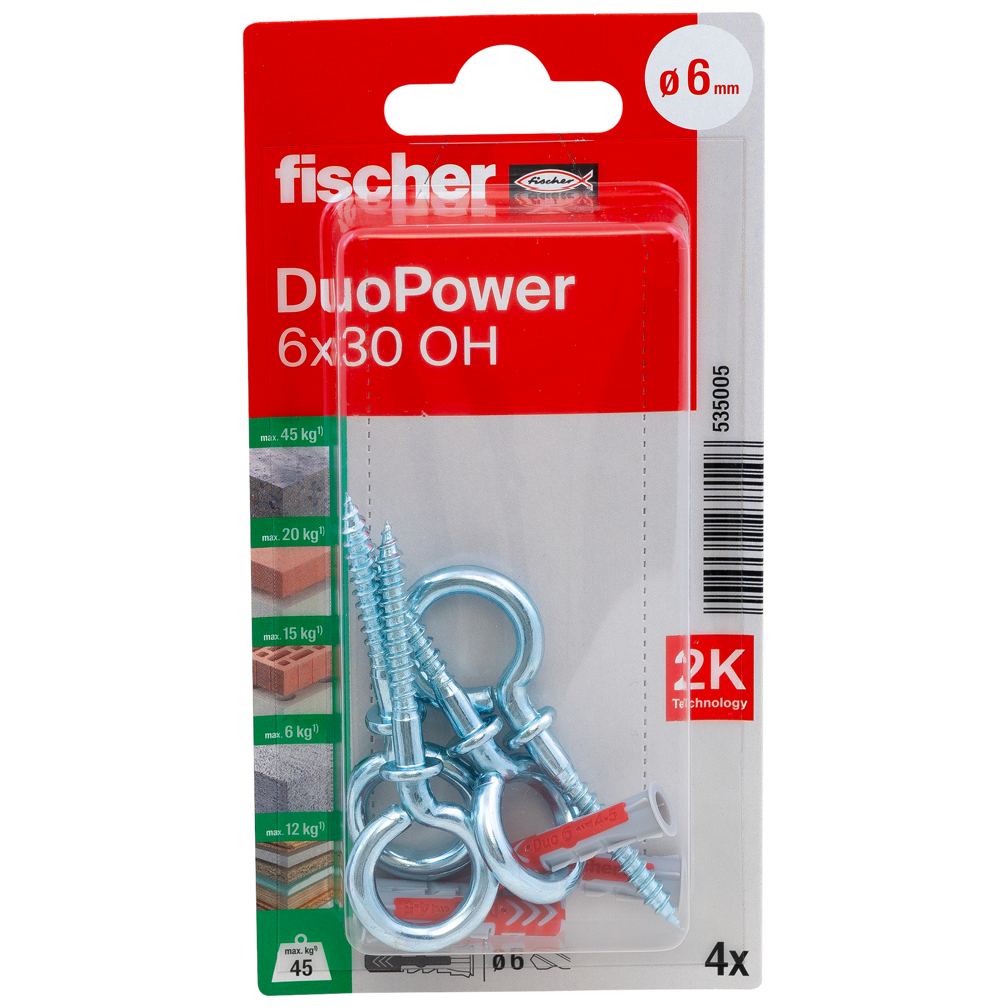 DuoPower 'OH' Ø 6 x 3 mm 4 Stück