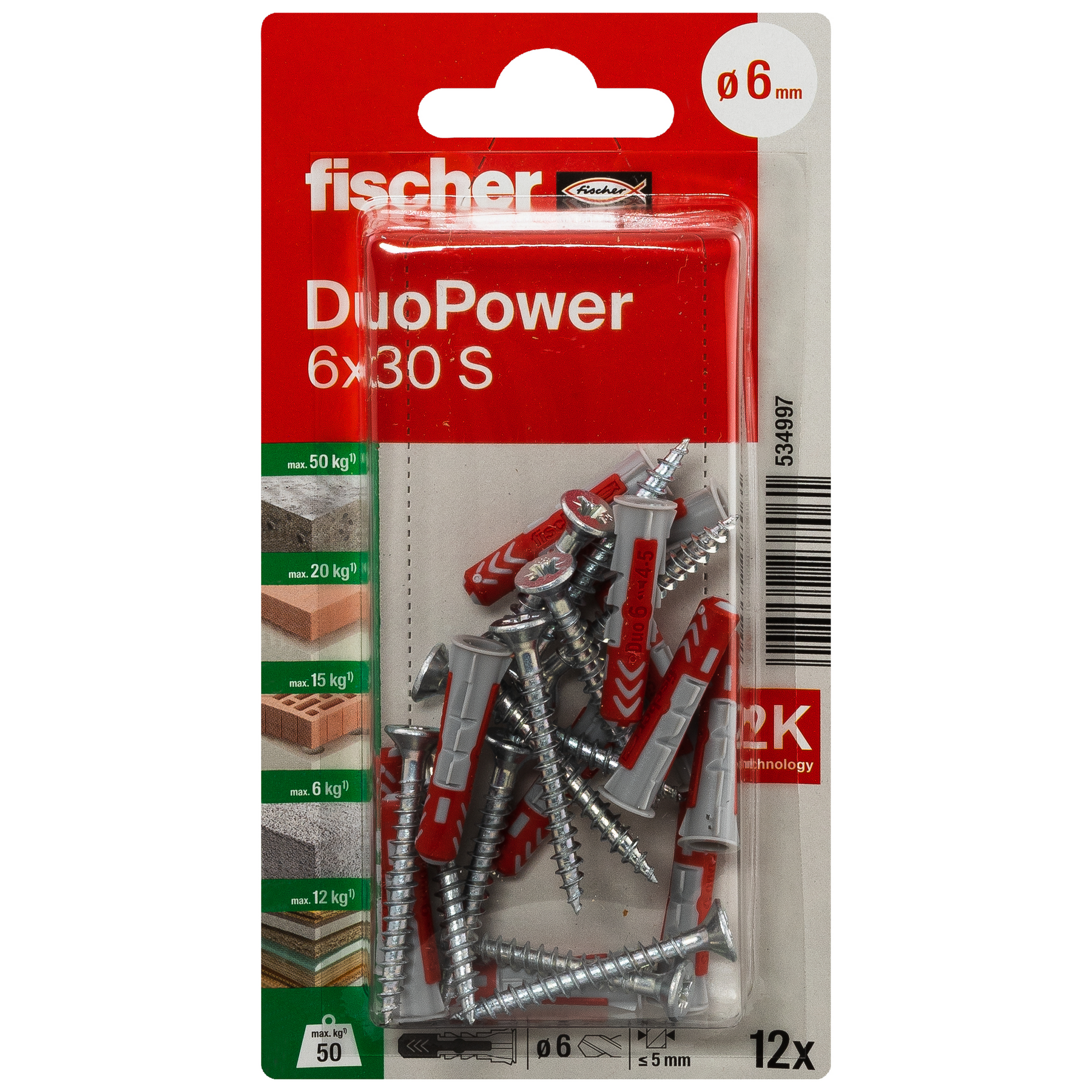 DuoPower 'S' Ø 6 x 3 mm 12 Stück