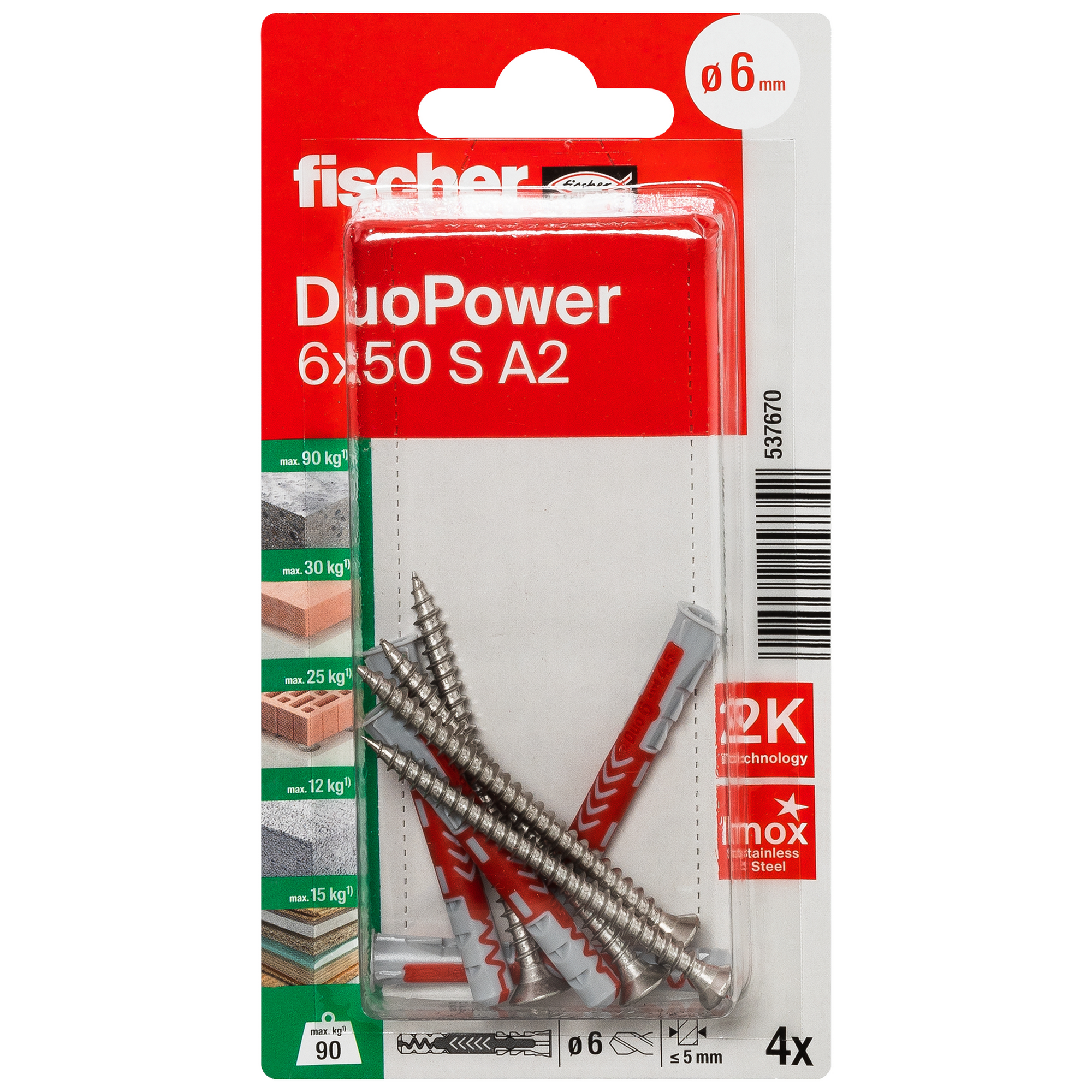 DuoPower 'S' Ø 6 x 5 mm 4 Stück