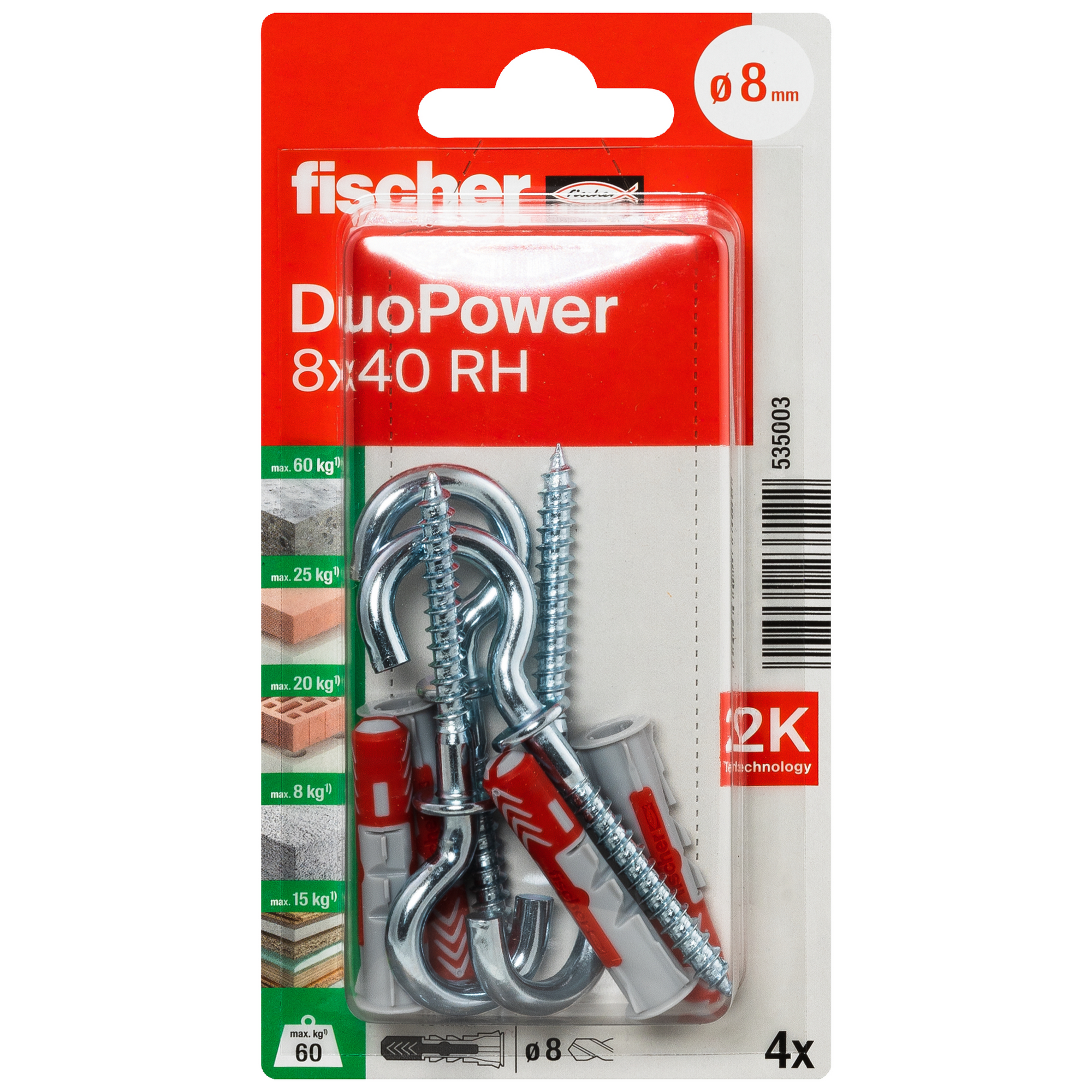 DuoPower 'RH' Ø 8 x 4 mm 4 Stück