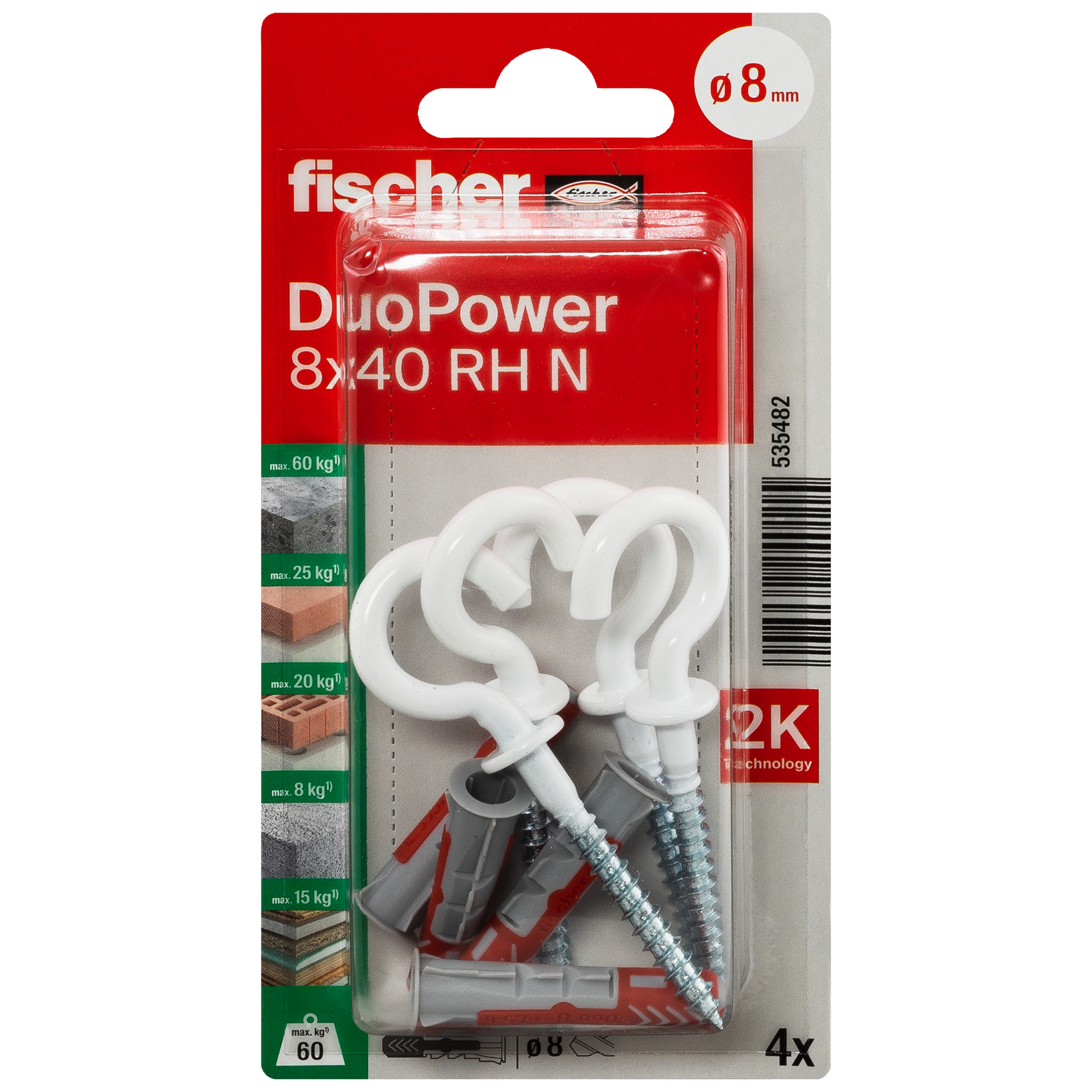 DuoPower 'RH' Ø 8 x 4 mm 4 Stück