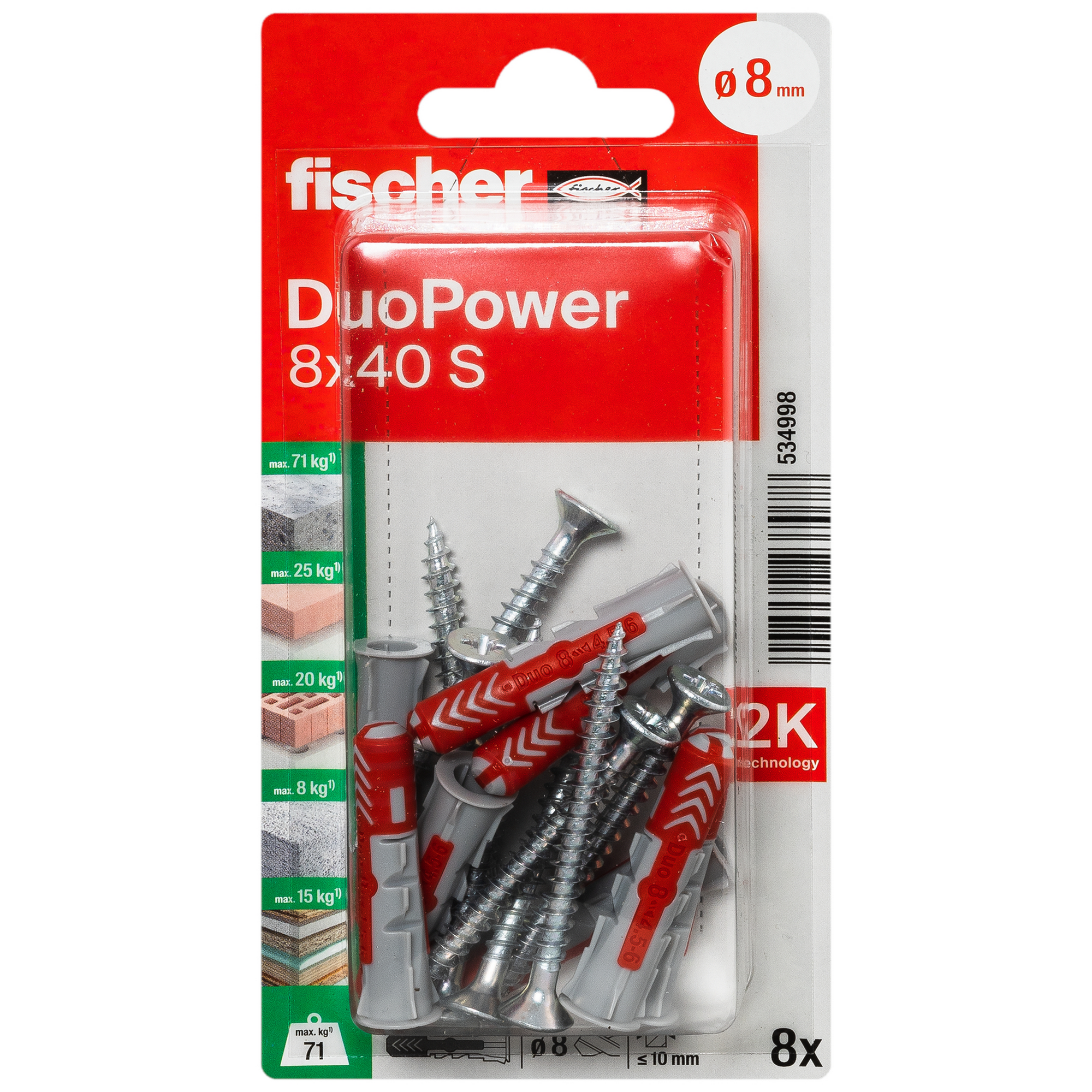 DuoPower 'S' Ø 8 x 4 mm 8 Stück