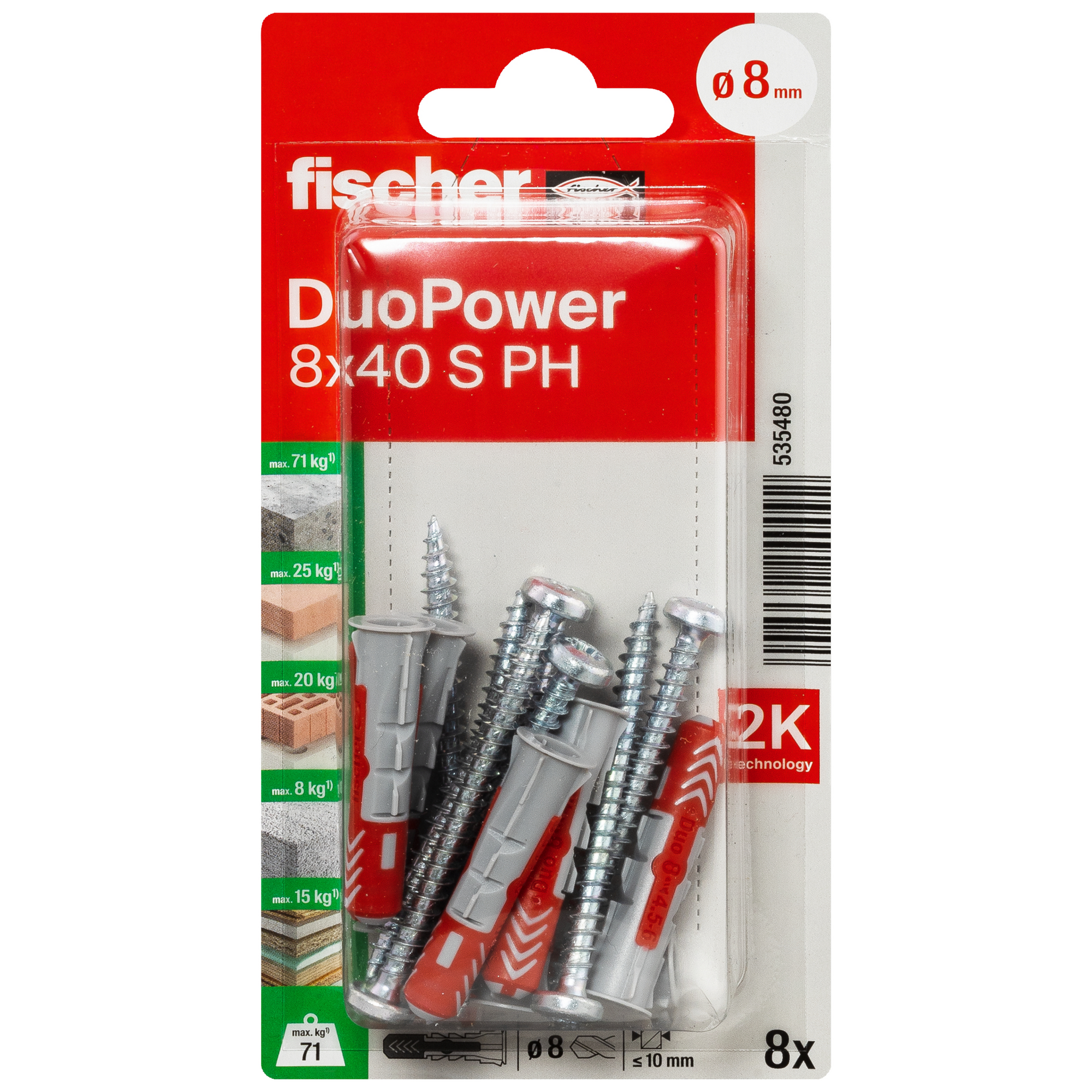 DuoPower 'S PH' Ø 8 x 4 mm 8 Stück