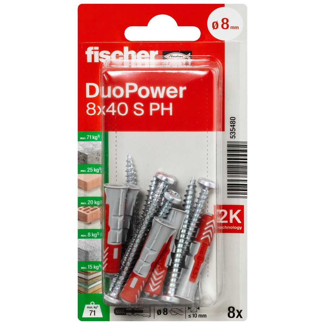 DuoPower 'S PH' Ø 8 x 4 mm 8 Stück