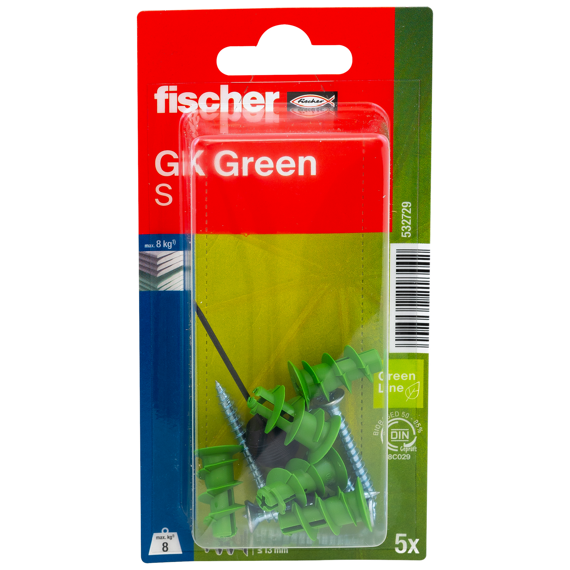 Gipskartondübel 'GK Green S' 2,2 mm 5 Stück