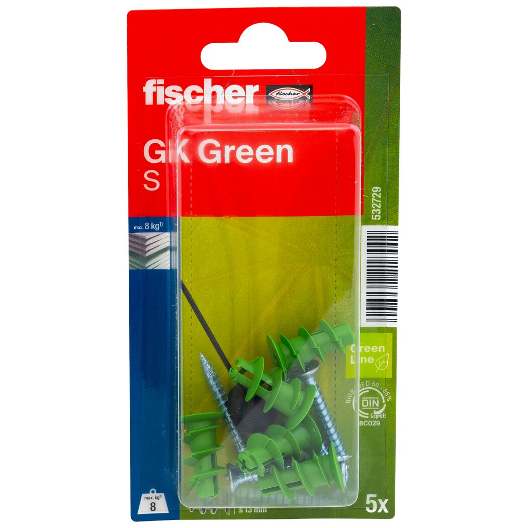 Gipskartondübel 'GK Green S' 2,2 mm 5 Stück