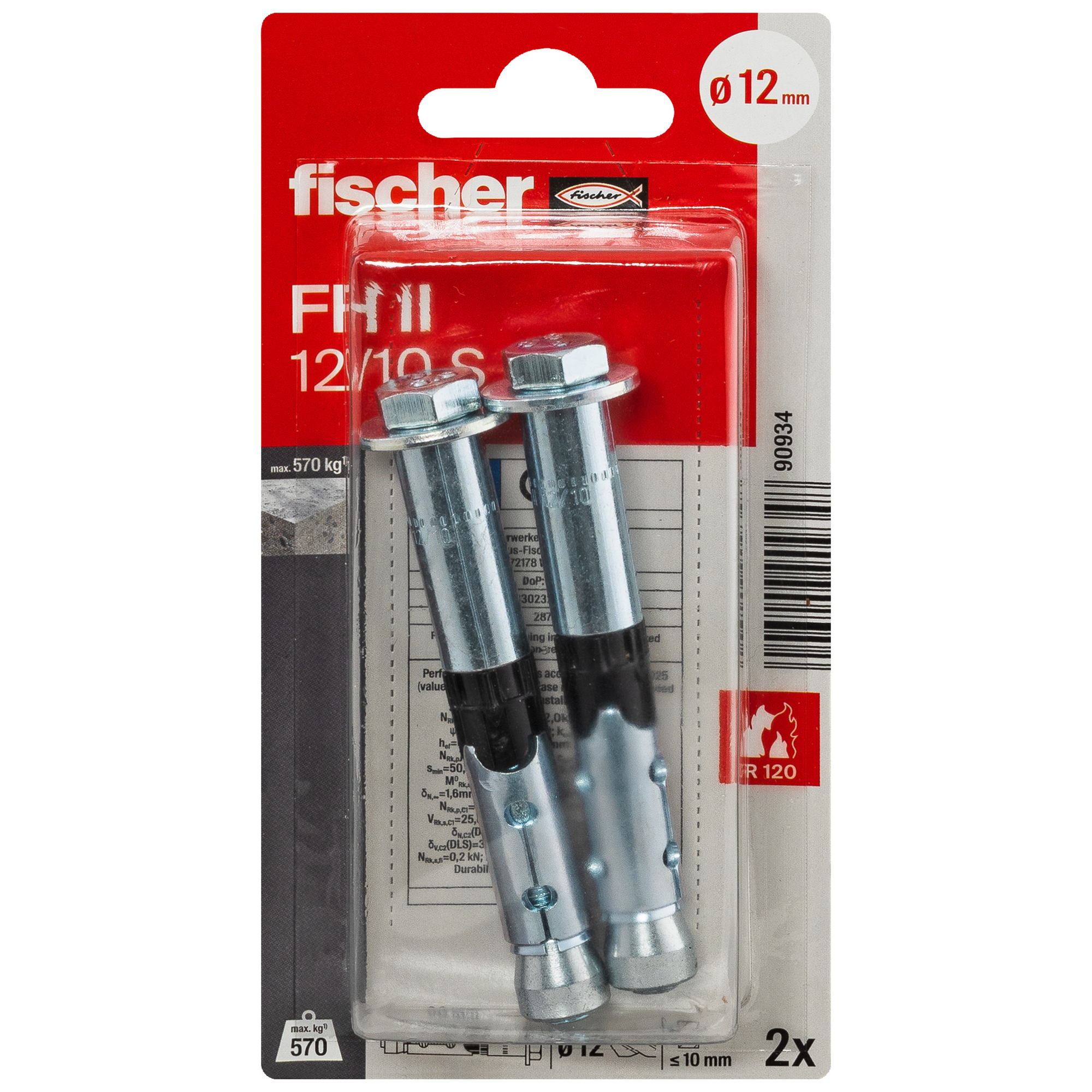Hochleistungsanker 'FH II mit Schraube' 9 mm 2 Stück