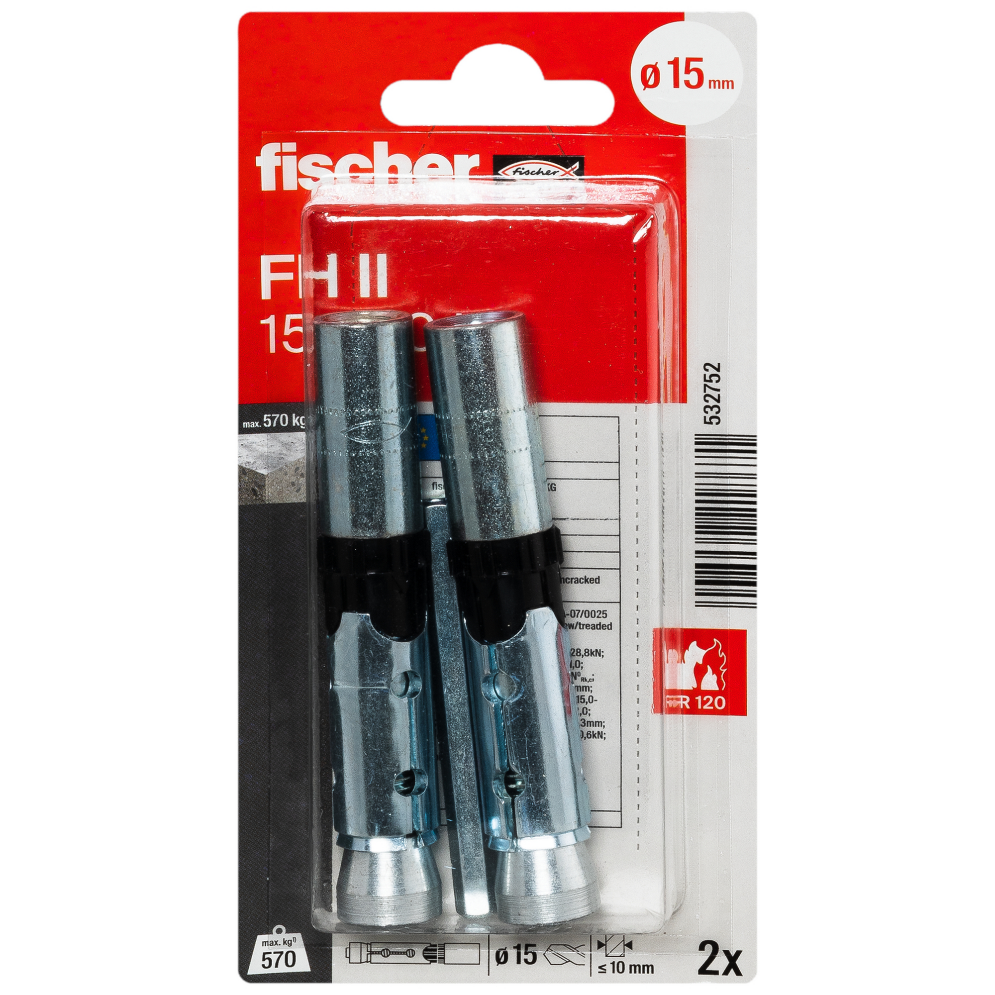 Hochleistungsanker 'FH II' 9 mm 2 Stück