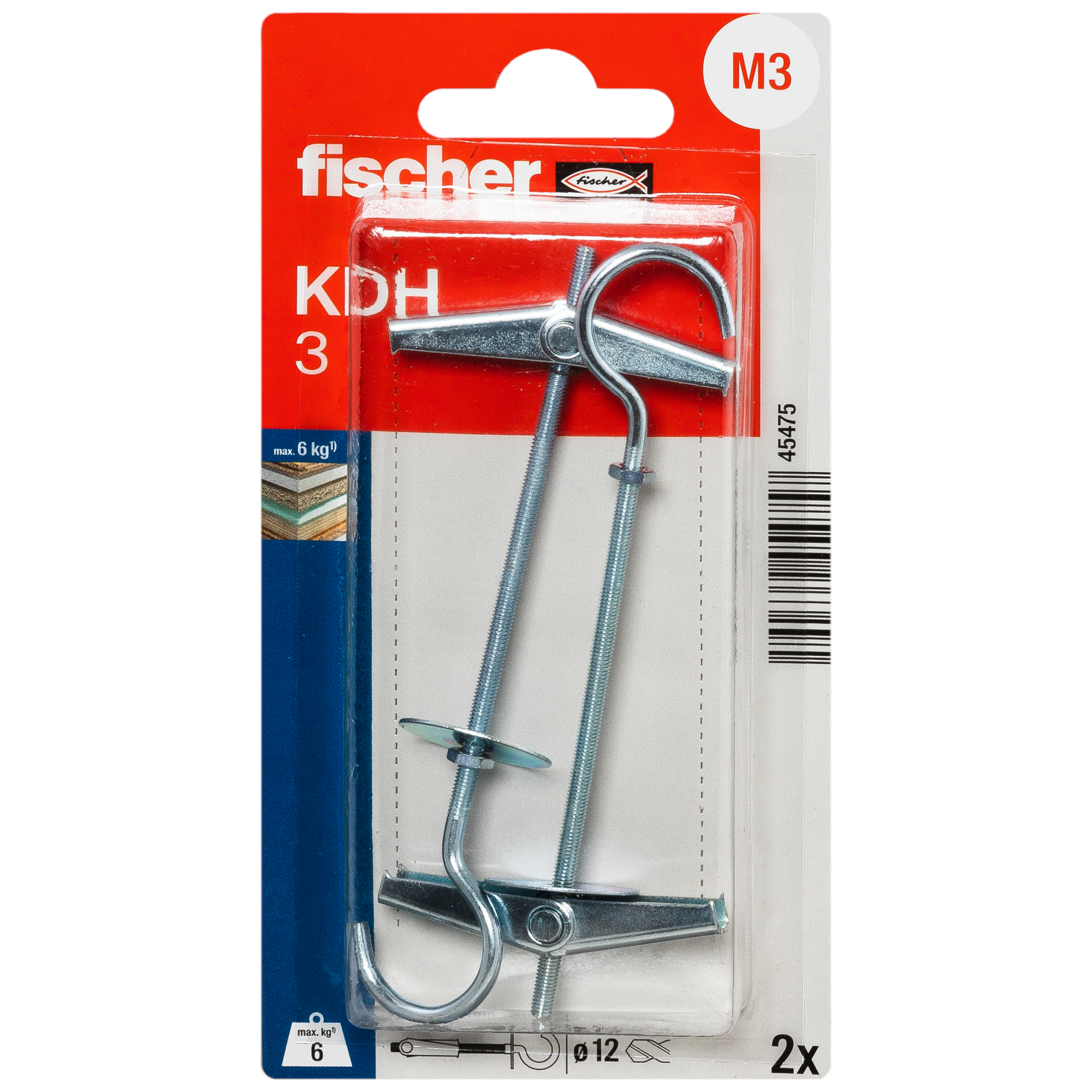 Kippdübel 'KDH mit Haken' 10,5 mm 2 Stück