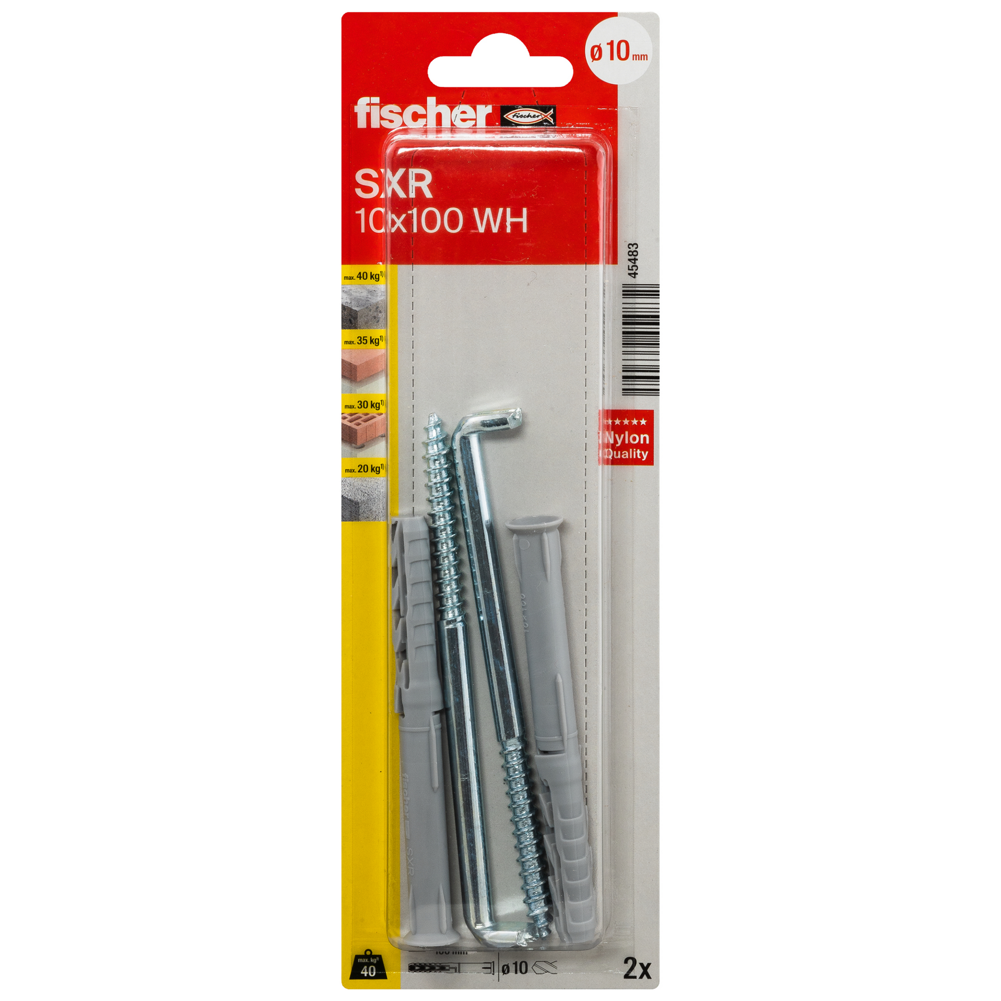 Langschaftdübel 'SXR WH' 10 mm 2 Stück