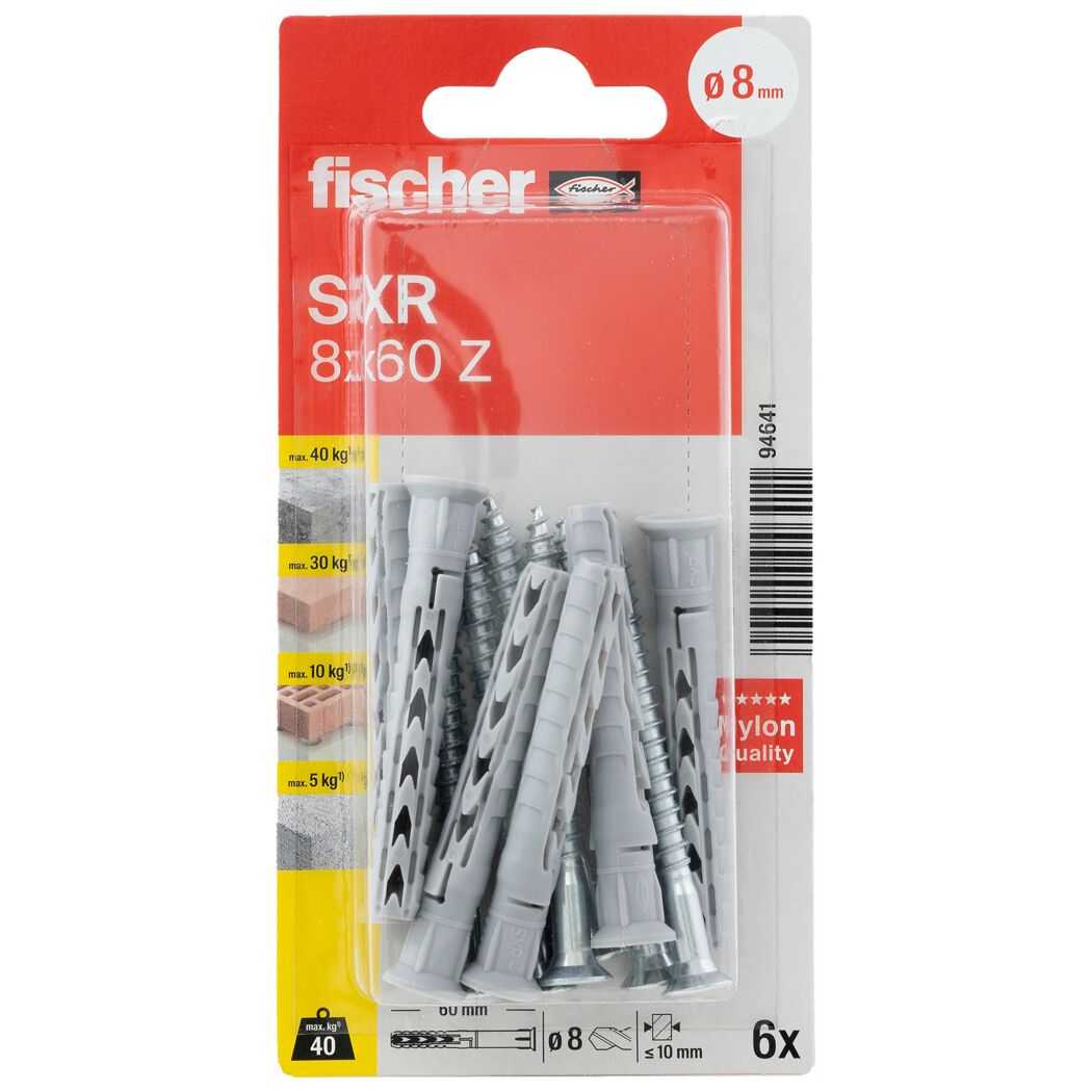 Langschaftdübel 'SXR Z PZ' 6 mm 6 Stück