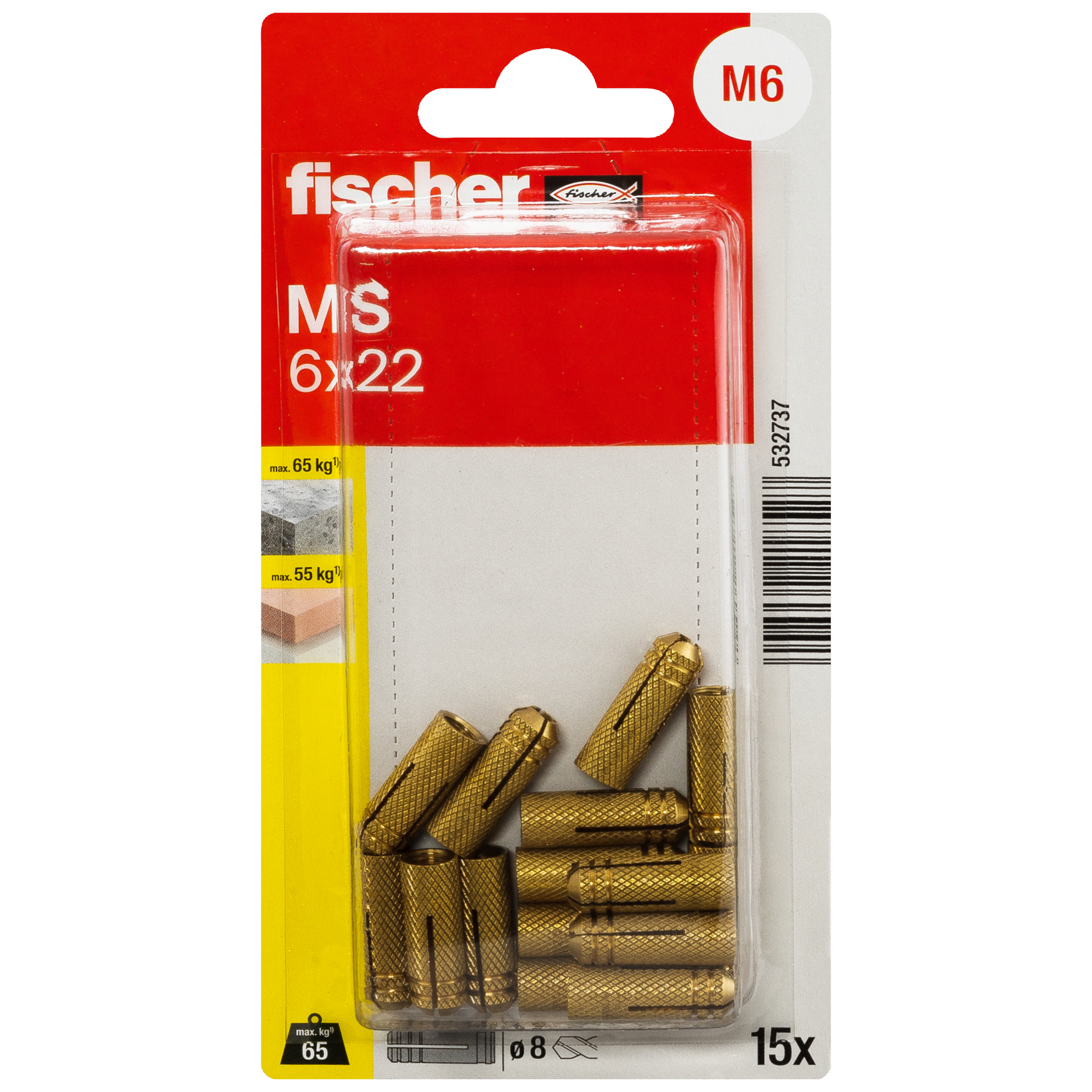 Messingdübel 'MS' 2,2 mm 15 Stück