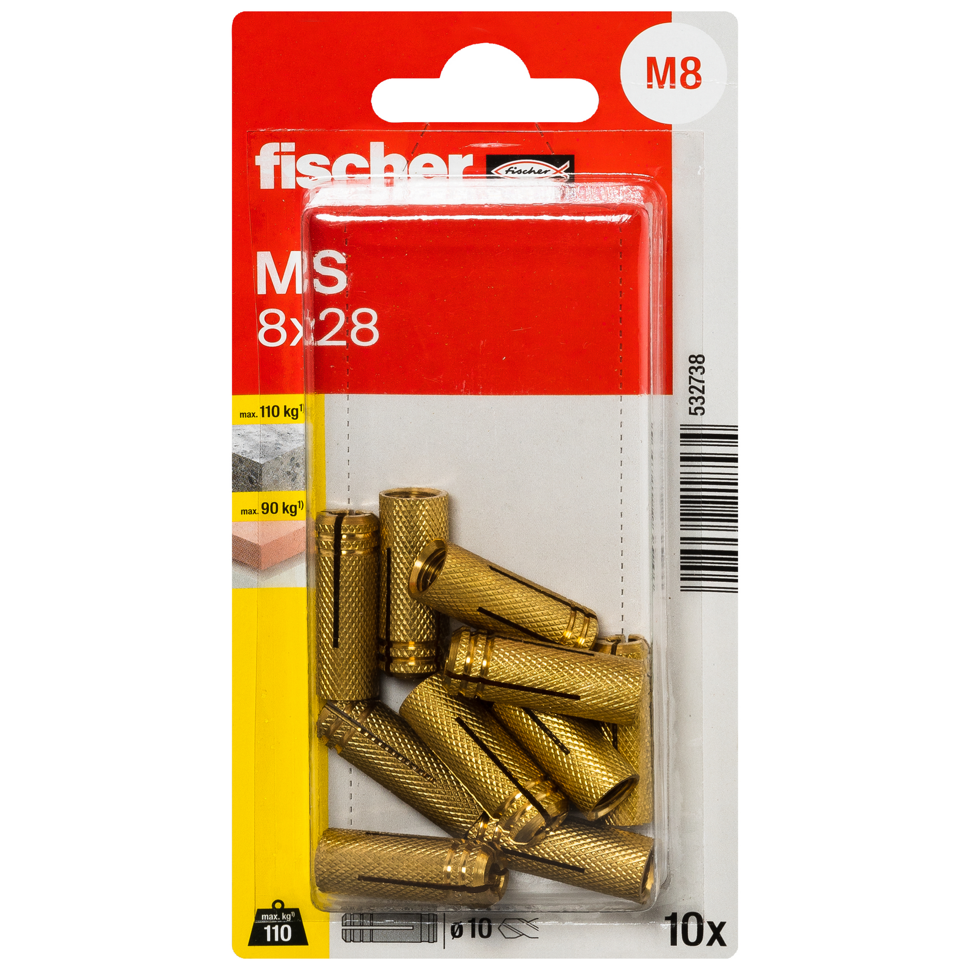 Messingdübel 'MS' 2,8 mm 10 Stück
