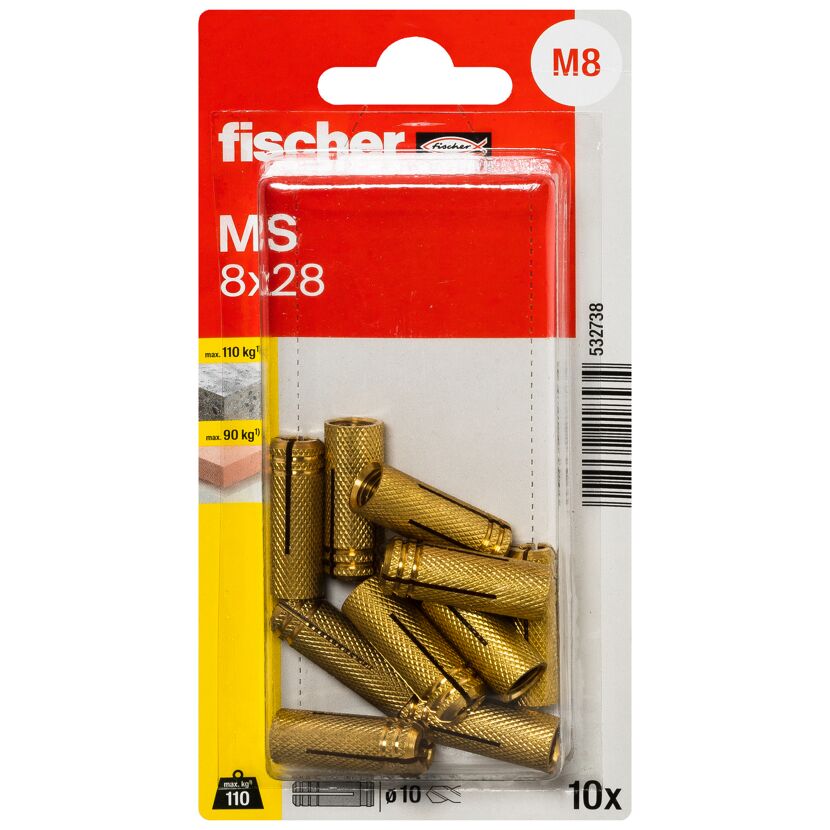 Messingdübel 'MS' 2,8 mm 10 Stück
