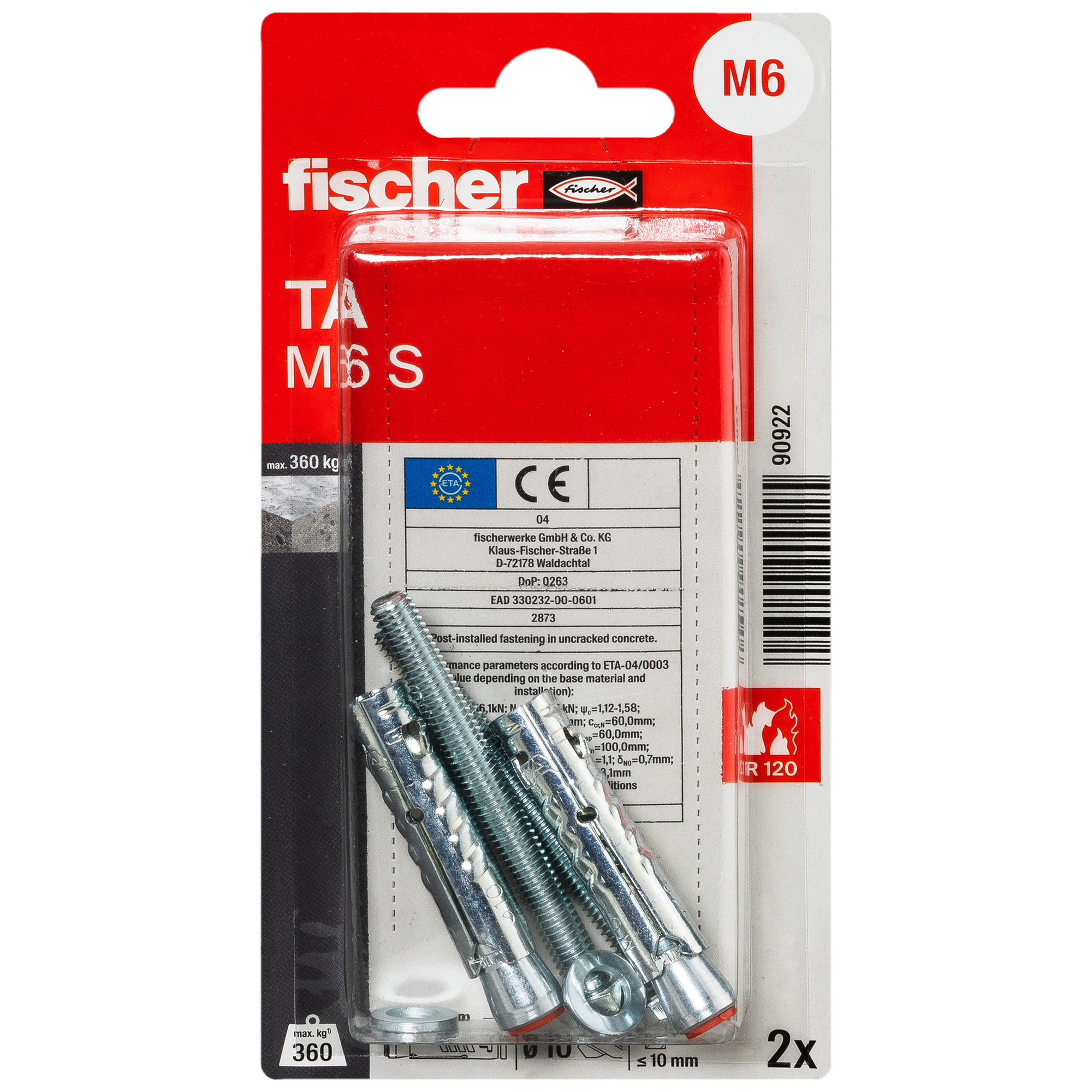 Schwerlastanker 'TA M6 S' 4,9 mm 2 Stück